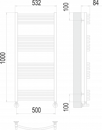 Классик П20 500х1000 Полотенцесушитель  TERMINUS Благовещенск - фото 3