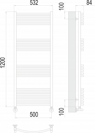 Классик П22 500х1200 Полотенцесушитель  TERMINUS Благовещенск - фото 3