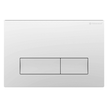 Клавиша смыва для инсталляции Terminus Classic кнопка прямоугольник цвет белый Благовещенск - фото 1